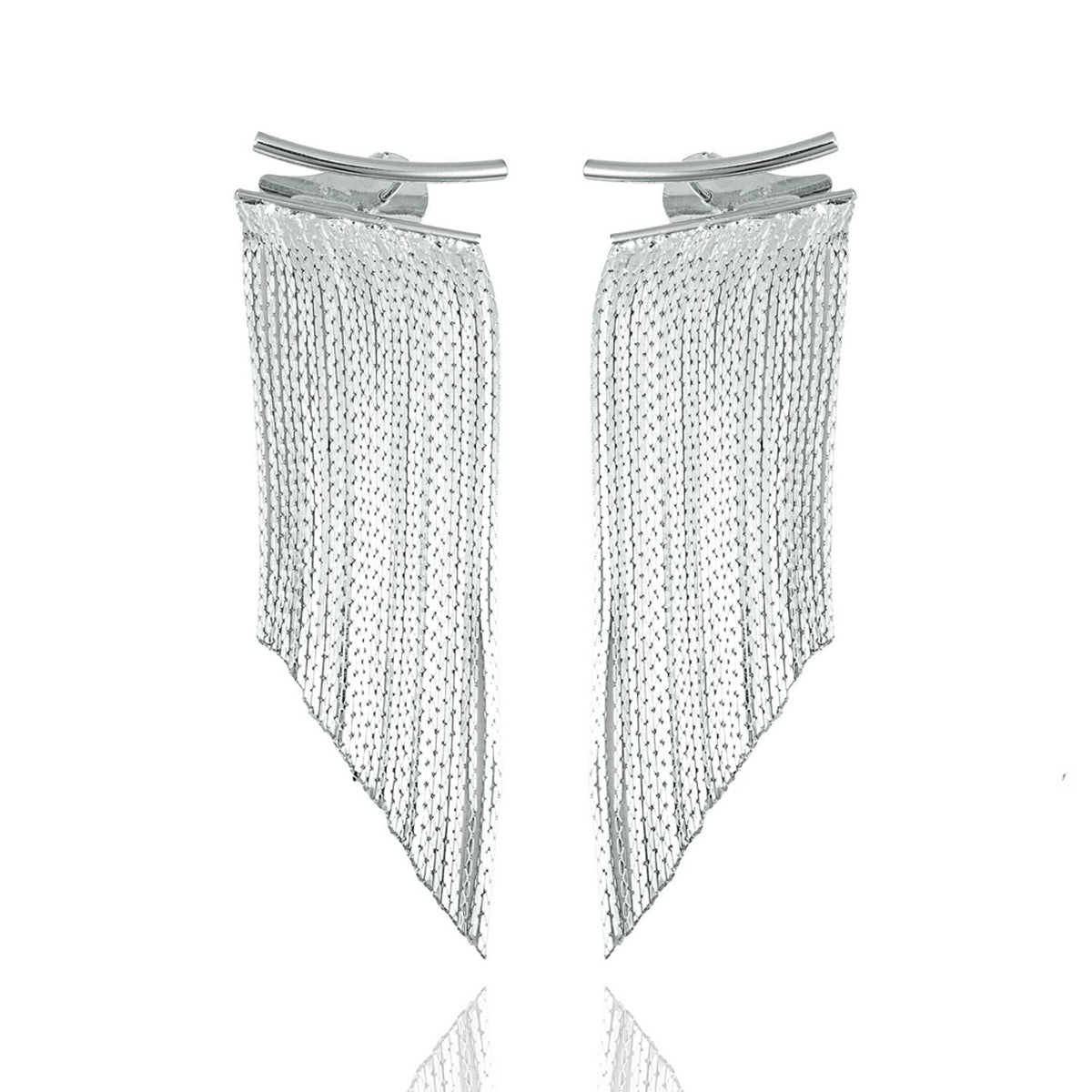 Long Tassel Fringe Chandelier Earrings Stud Earrings (K278)