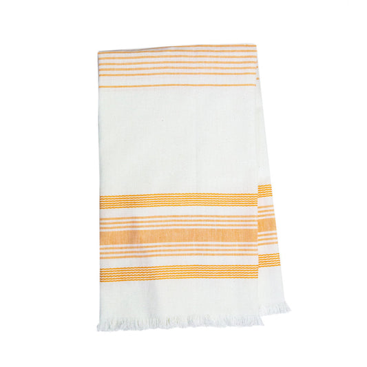 White & Orange Kitchen Towel