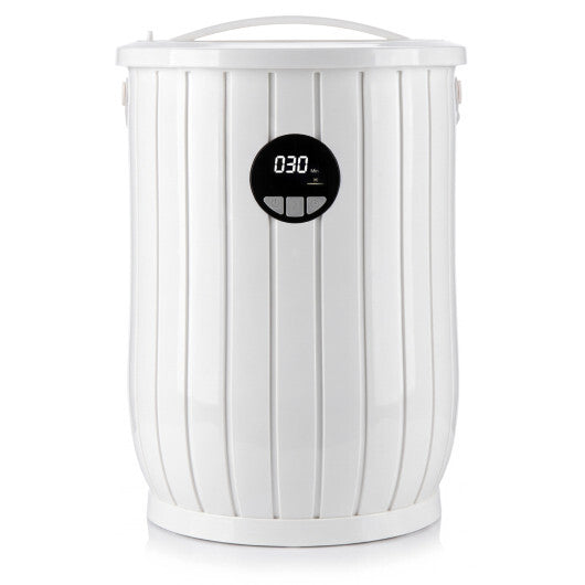 Towel Warmer Heated Bucket with Auto Shut Off and Fragrance Tray for Bathrooms-White
