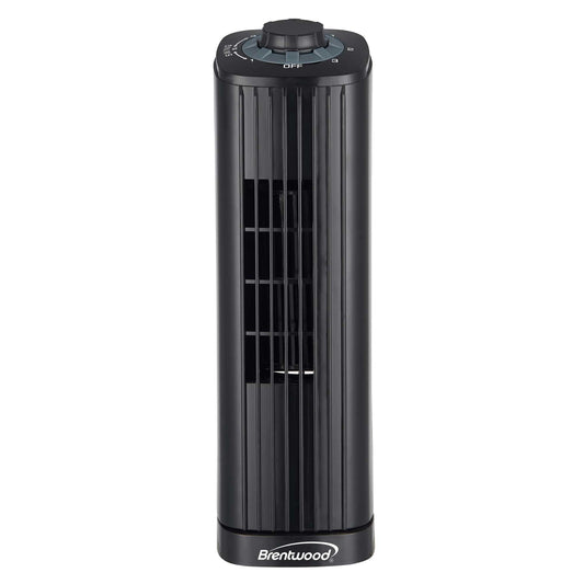 Brentwood 14 Inch 3-Speed Oscillating Portable Tower in Black