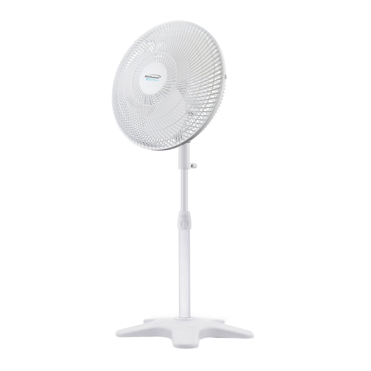 Brentwood Kool Zone F-16SPW 3-Speed 16 Oscillating Stand Fan, White