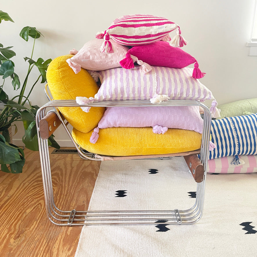Antigua Pillow - Fuchsia Pink Solid