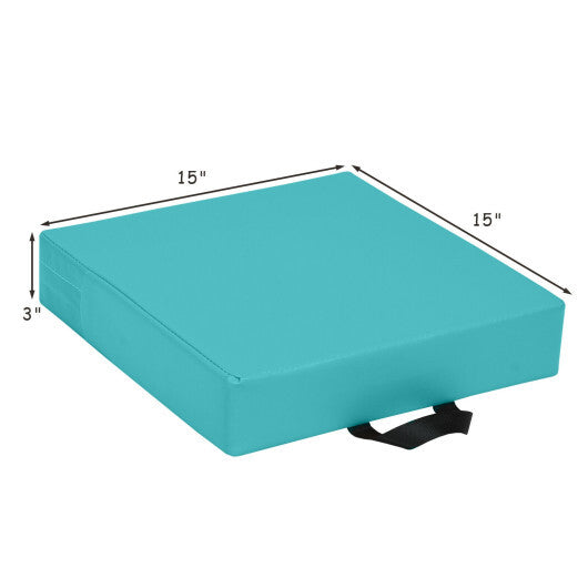 6 Pieces 15 Inches Square Toddler Floor Cushions Flexible Soft Foam Seating with Handles-Multicolor