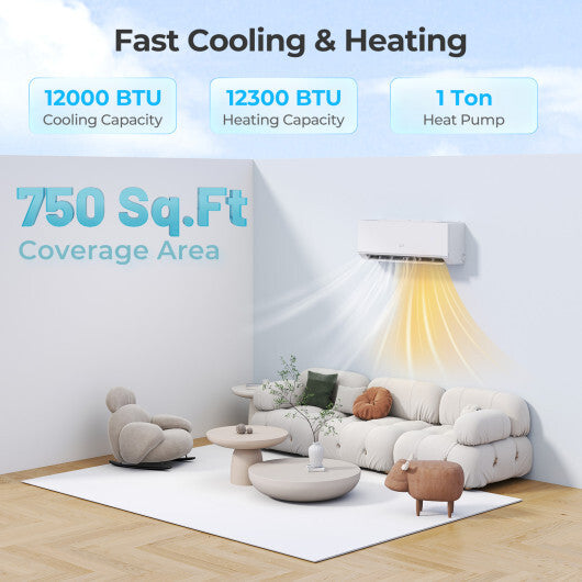 SEERXtreme Series ENERGY STAR Certified 12000 BTU 24 SEER2 208-230V Mini Split Heat Pump Heating at -15F