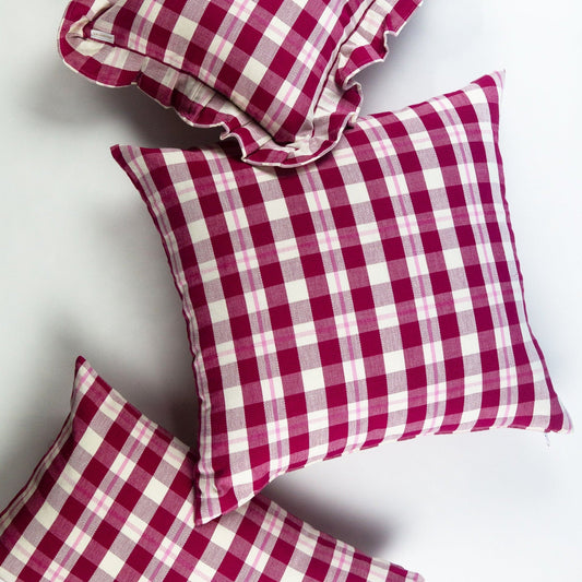 Abigail Plaid Square Pillow