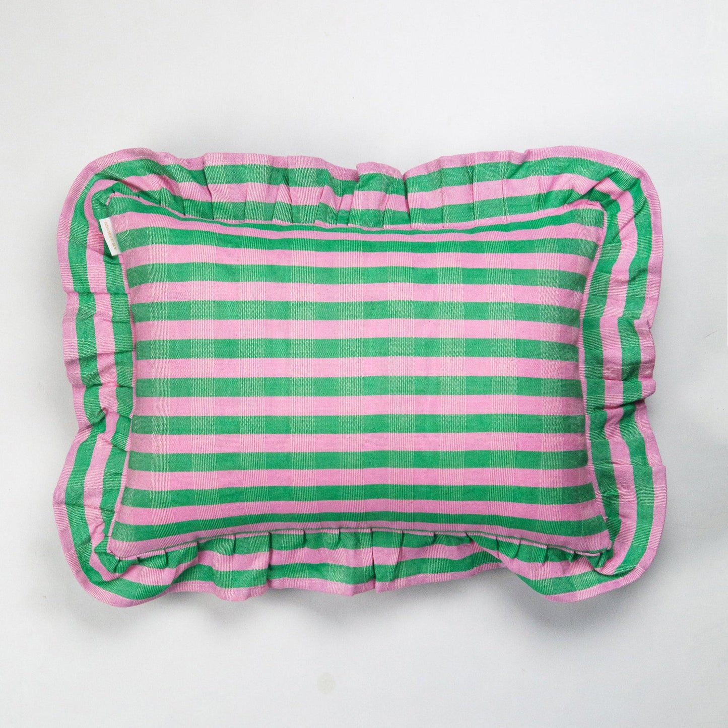 Flora Stripe Ruffle Pillow