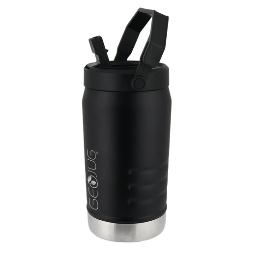 Brentwood GeoJug 64oz Stainless Steel Insulated Sports Water Jug in Black