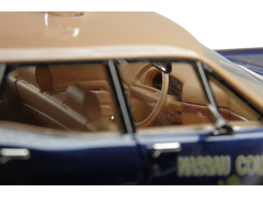 1970 Ford Country Squire Wagon Police Car "Nassau County Police Department" Blue and Tan Limited Edition to 200 pieces Worldwide 1/43 Model Car by Goldvarg Collection