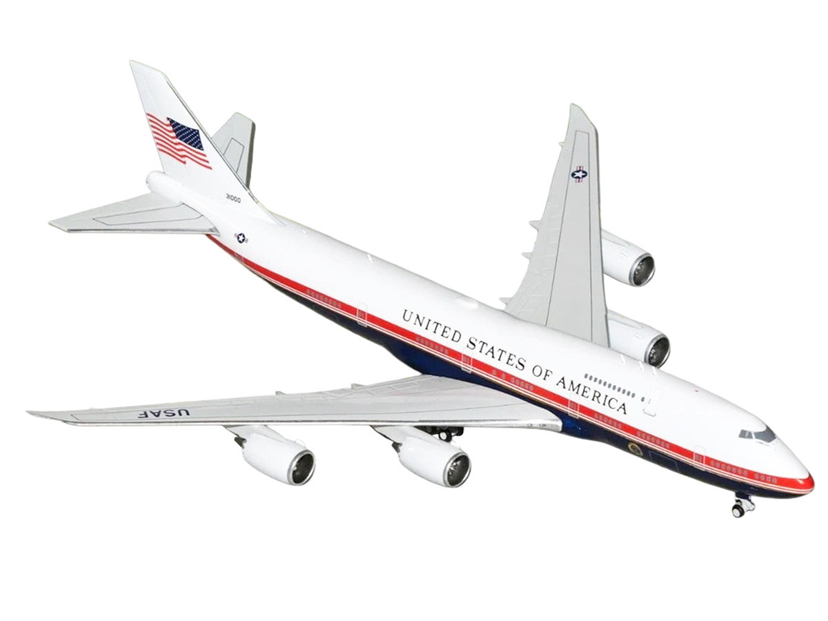 Boeing VC-25B Transport Aircraft "Air Force One - United States of America" (31000) White and Blue with Red Stripes 1/400 Diecast Model Airplane by GeminiJets