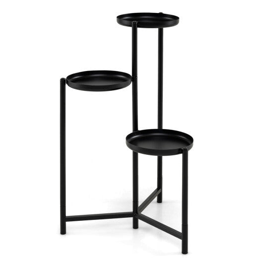 3-Tier Metal Plant Stand Indoor Outdoor Tall Corner Flower Pot Holder Display Rack