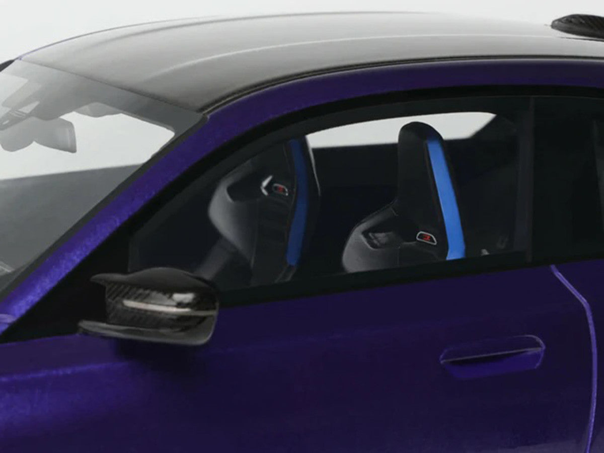 2025 BMW M2 CS Blue Metallic with Black Top 1/18 Model Car by GT Spirit