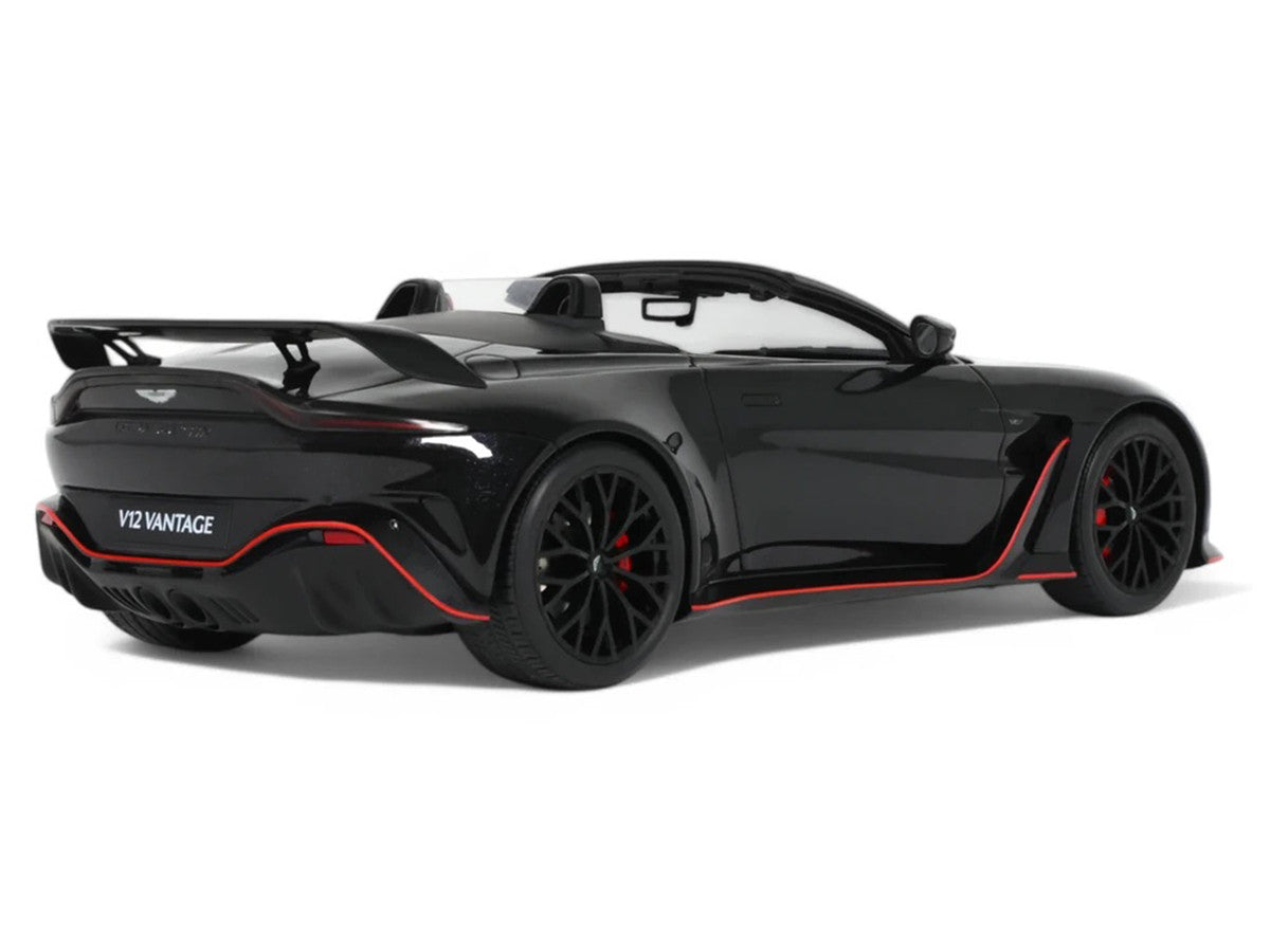 2023 Aston Martin V12 Vantage Roadster Onyx Black 1/18 Model Car by GT Spirit