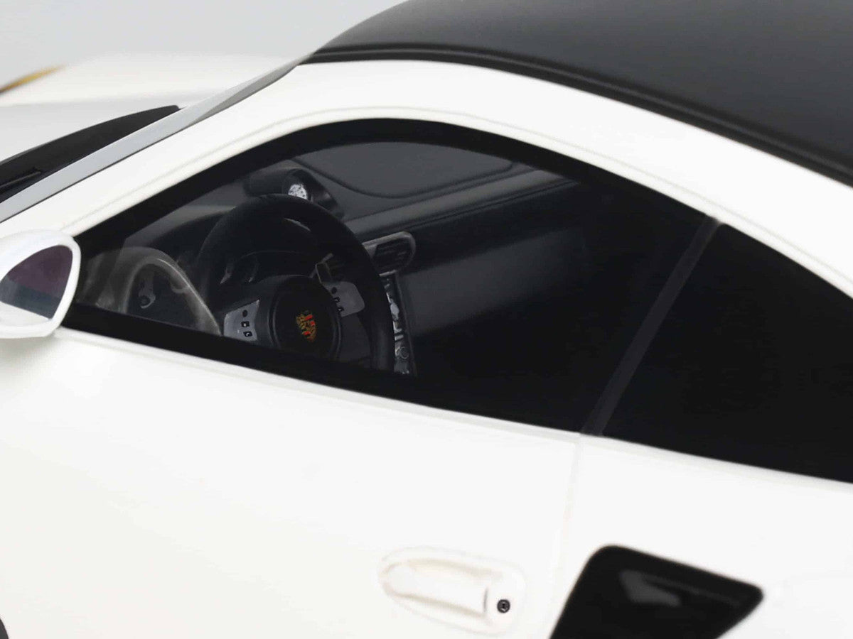 2024 Porsche 911 Turbo LB-Works White with Black Top 1/18 Model Car by GT Spirit