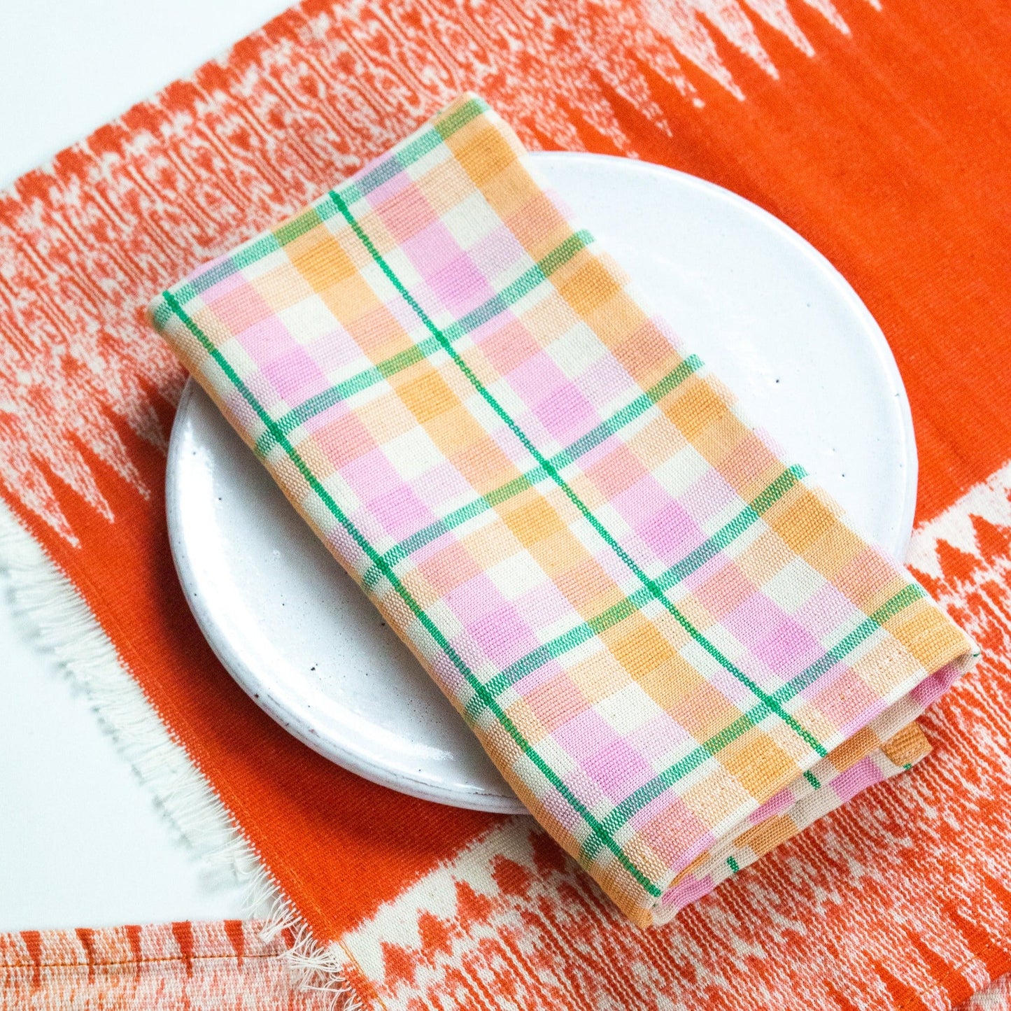 Marguerite Plaid Dinner Napkin