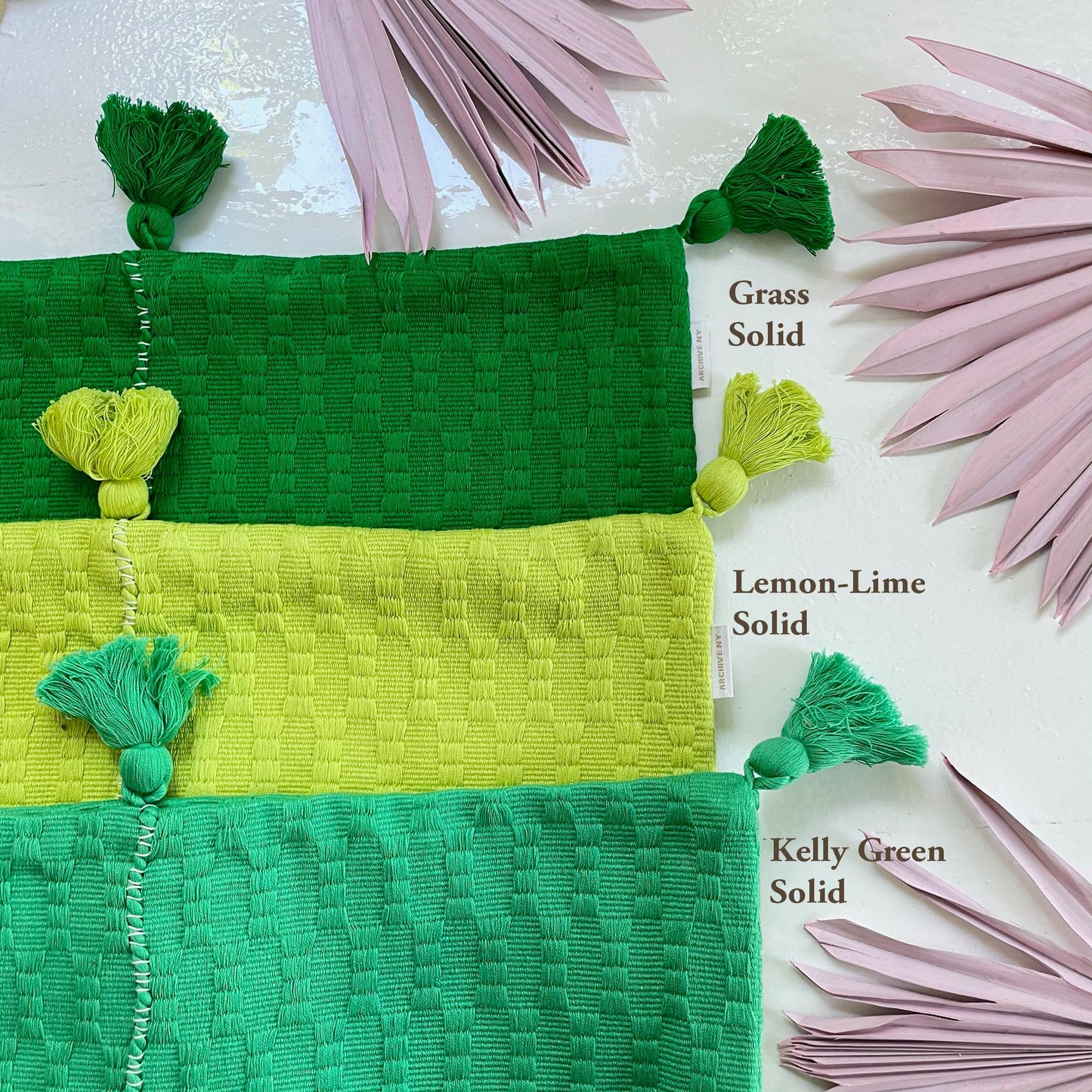 Antigua Pillow - Lemon Lime Solid