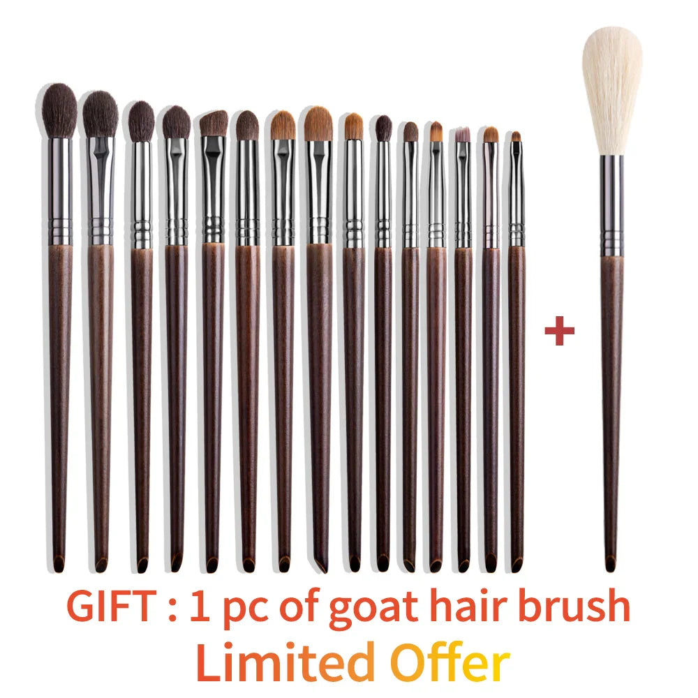 OVW Natural Goat Hair Makeup Brushes Set Professional Kit brocha maquillaje pedzle do makijazu blending smudging brush shader