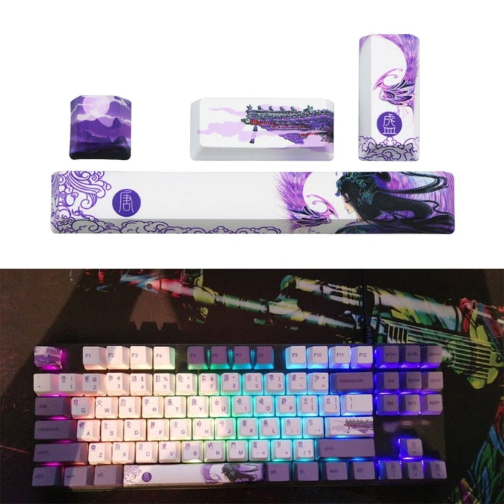 Animated Theme 4 Pieces Keycap Set