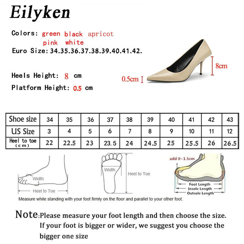 Eiyken Sexy Green Thin High Heels Pumps Women Pointed Toe Slip On Shoes Elegant Prom Wedding Stripper Ladies Sandals