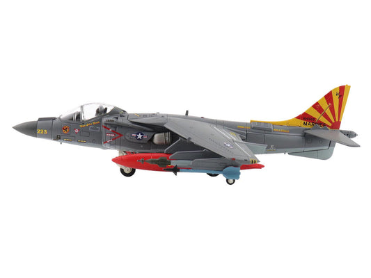 British Aerospace AV-8B Harrier II Plus Aircraft "164569 VMA-223 Bulldogs MCAS Cherry Point" (2025) United States Marine Corps "Air Power Series" 1/72 Diecast Model by Hobby Master