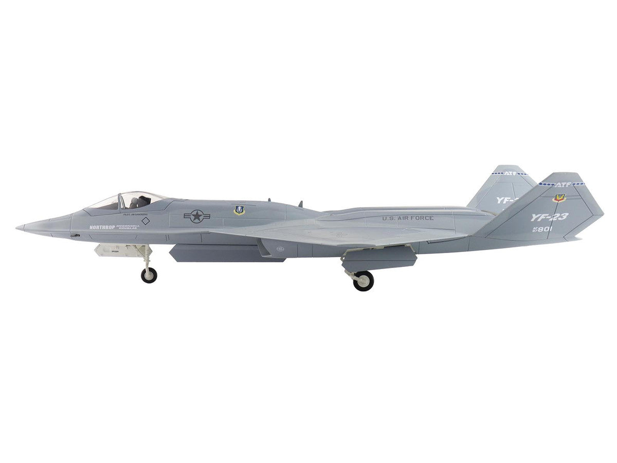 Northrop YF-23 Black Widow II Stealth Fighter Aircraft "#87-0801 PAV-2" (1990) United States Air Force "Air Power Series" 1/72 Diecast Model by Hobby Master