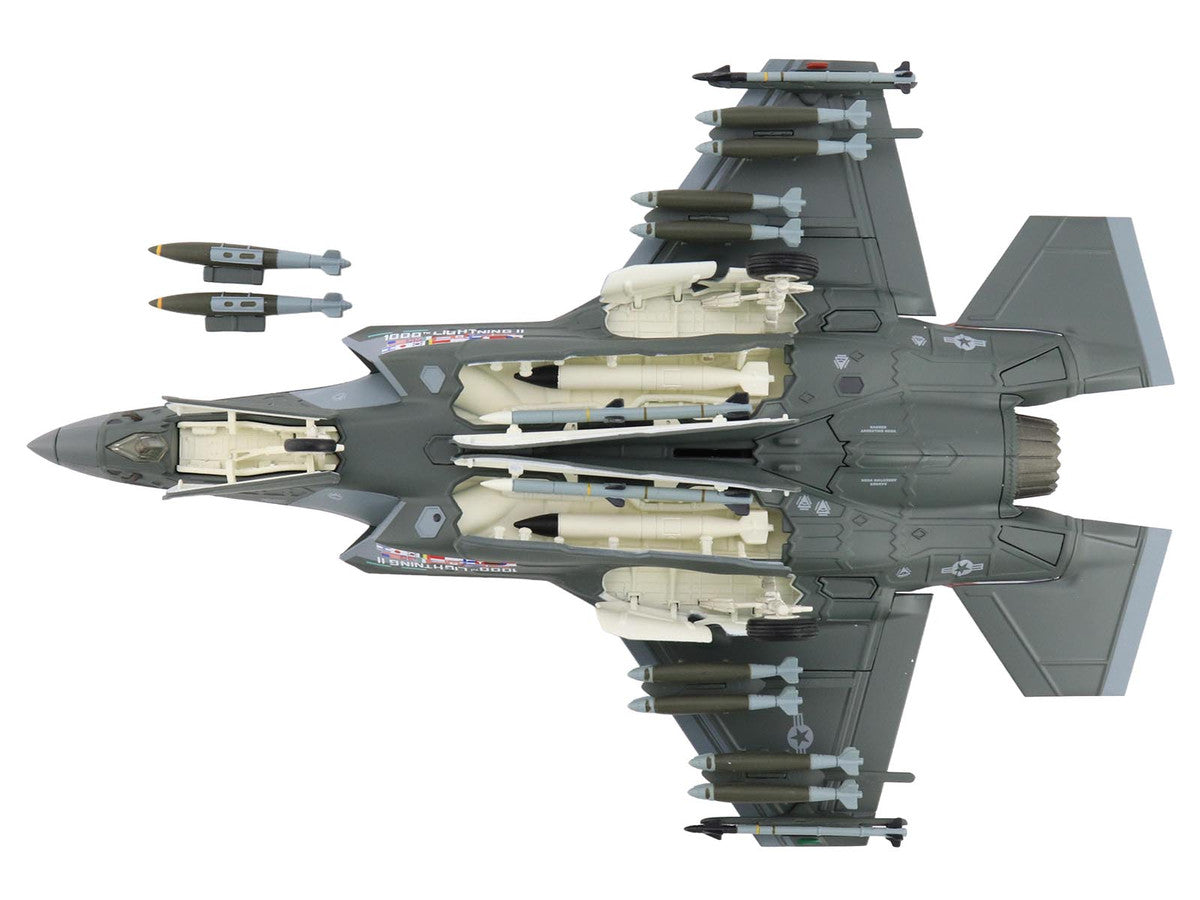 Lockheed Martin F-35A Lightning II Aircraft "22-5696 1000th Lightning II 176th FS Wisconsin ANG" (2004) United States Air Force "Air Power Series" 1/72 Diecast Model by Hobby Master