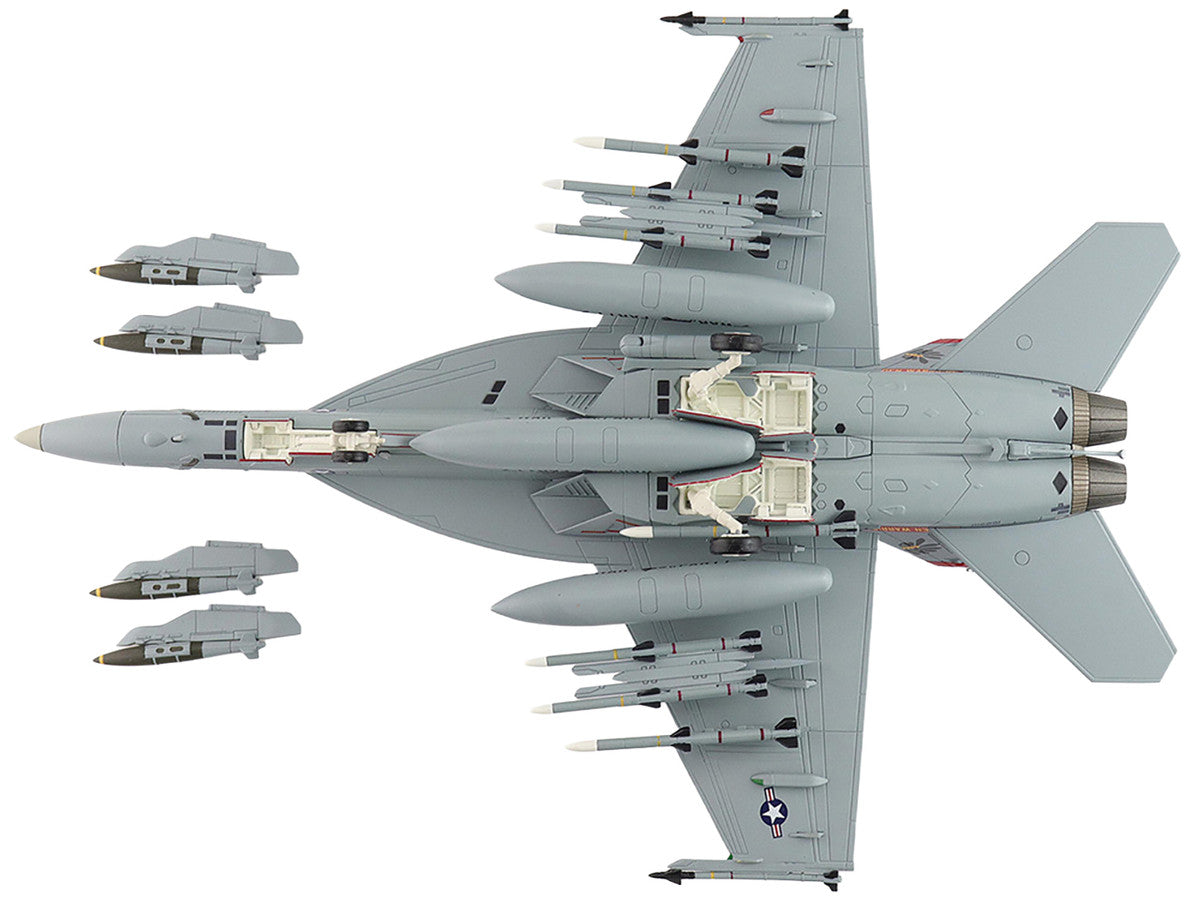 Boeing F/A-18E Super Hornet Fighter Aircraft "168910 Golden Warriors VFA-87 Operation Inherent Resolve" (2017) United States Navy "Air Power Series" 1/72 Diecast Model by Hobby Master