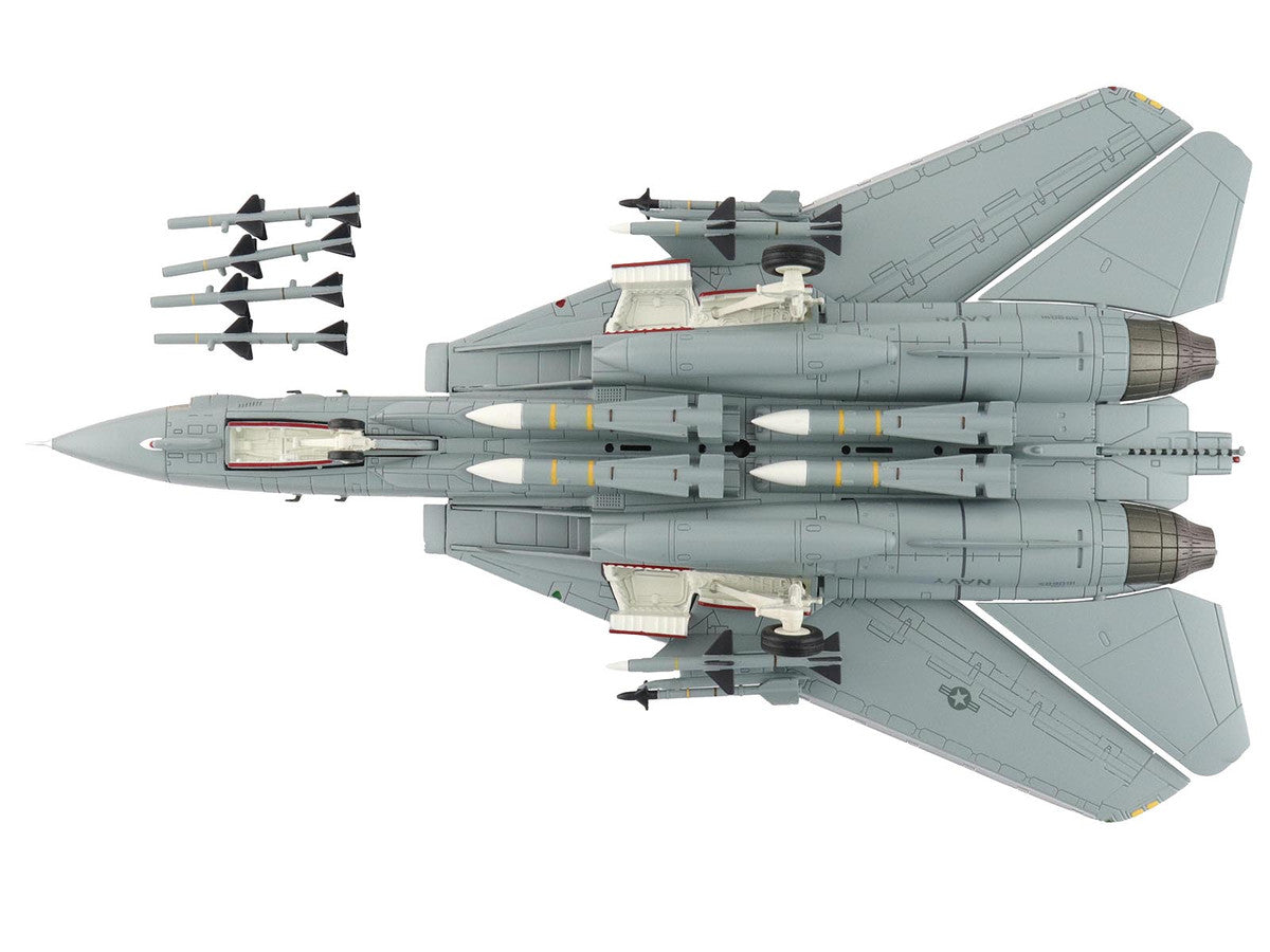 Grumman F-14A Tomcat Fighter Aircraft "VF-1 (with Optional Decals)" United States Navy "Air Power Series" 1/72 Diecast Model by Hobby Master