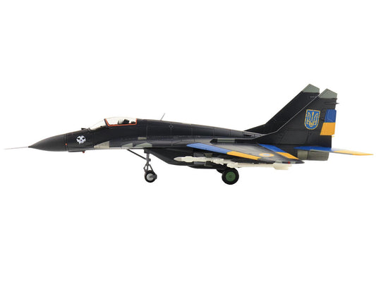 Mikoyan MIG-29 Fulcrum Aircraft "Ghost of Kyiv 40th Tactical Aviation Brigade Vasylkiv Air Base" (2023) Ukrainian Air Force "Air Power Series" 1/72 Diecast Model by Hobby Master