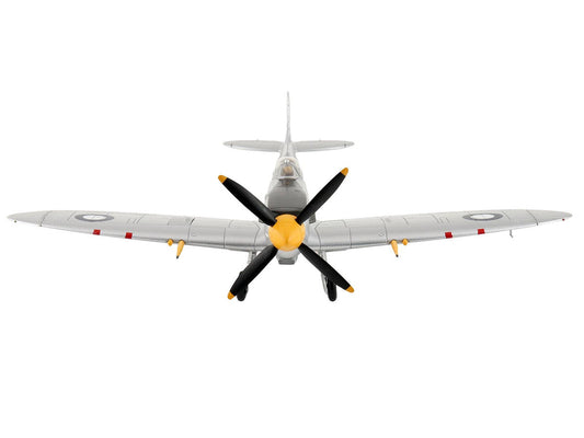 Supermarine Spitfire Mk VIII Fighter Aircraft "A53-379 Flight Lieutenant David Glaser No. 549 Squadron Strauss Airstrip" (1944) Royal Australian Air Force "Air Power Series" 1/48 Diecast Model by Hobby Master