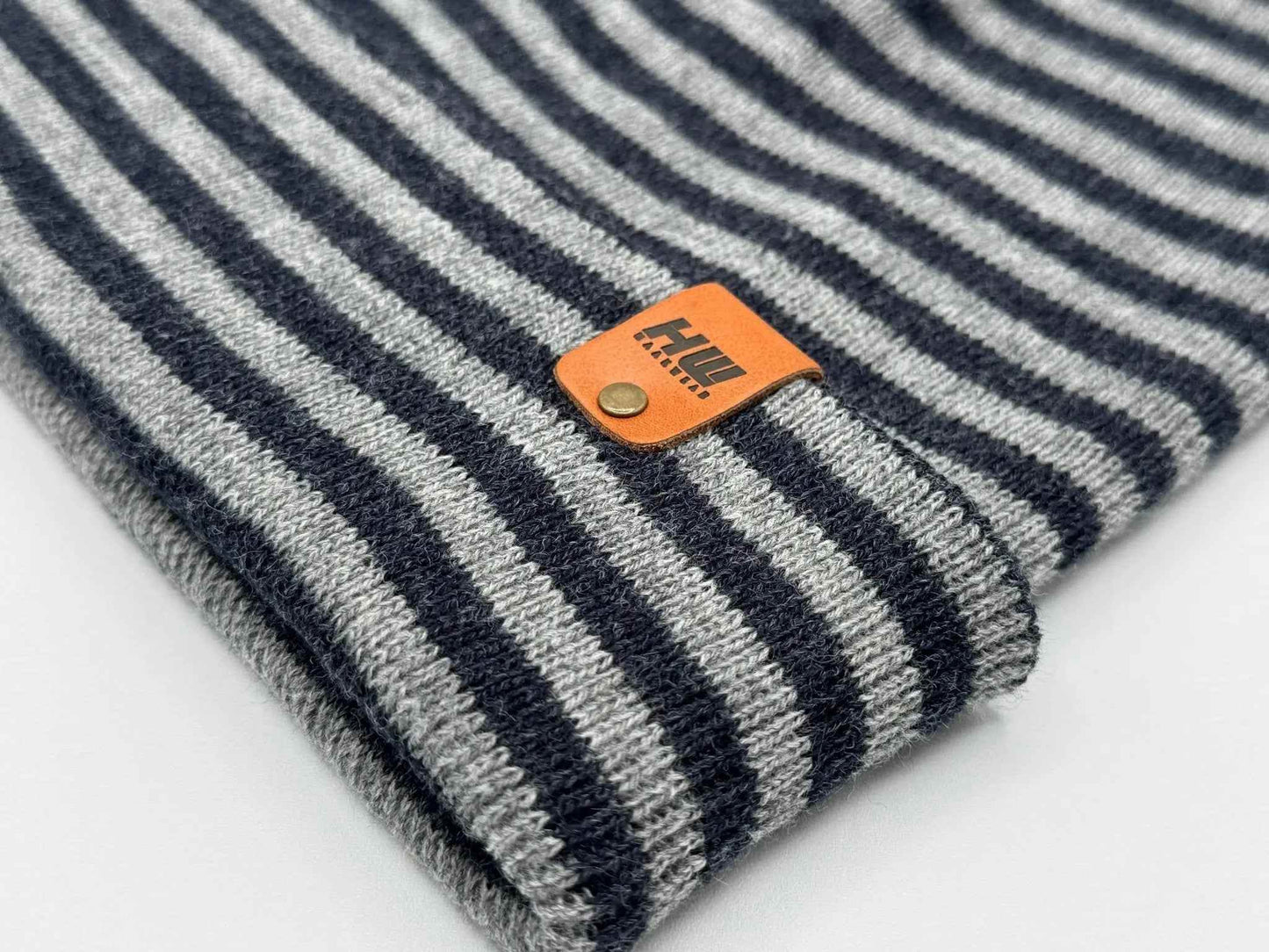 HAAKWEAR Classic RORO Cuffed Beanie / Hat - Gray / Denim, Made in USA