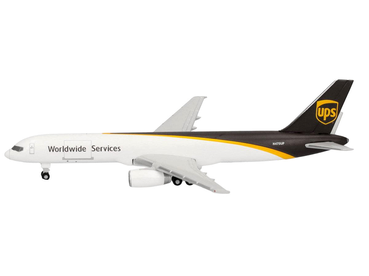 Boeing 757-200F Commercial Aircraft "UPS Worldwide Service" (N475UP) White with Brown Tail 1/500 Diecast Model Airplane by Herpa
