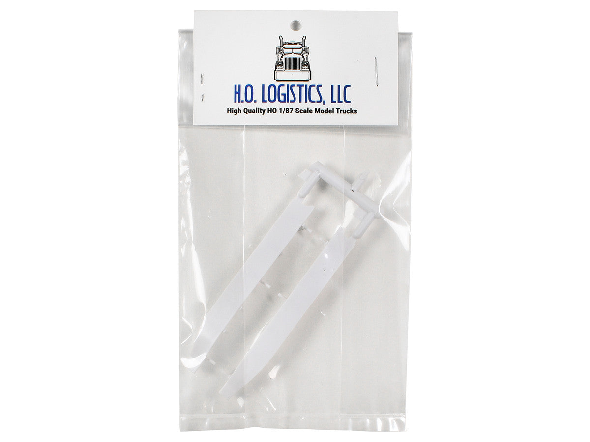 Trailer Wind Skirts for 53' Dry Vans White 1/87 (HO) Plastic Model Car by HO Logistics