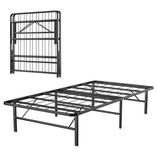 Twin/Full/Queen Size Foldable Metal Platform Bed with Tool-Free Assembly-Full Size