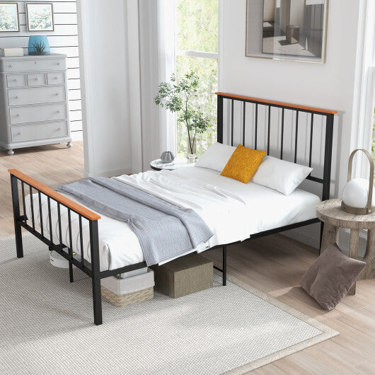 Bed Frame with Headboard and Footboard-Queen Size