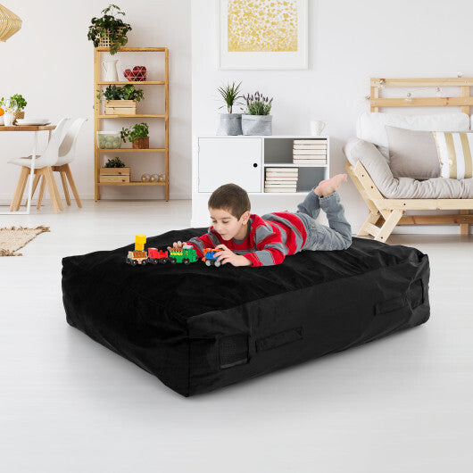 47 x 35.5 Inch Crash Pad Sensory Mat with Foam Blocks and Washable Cover-Blue