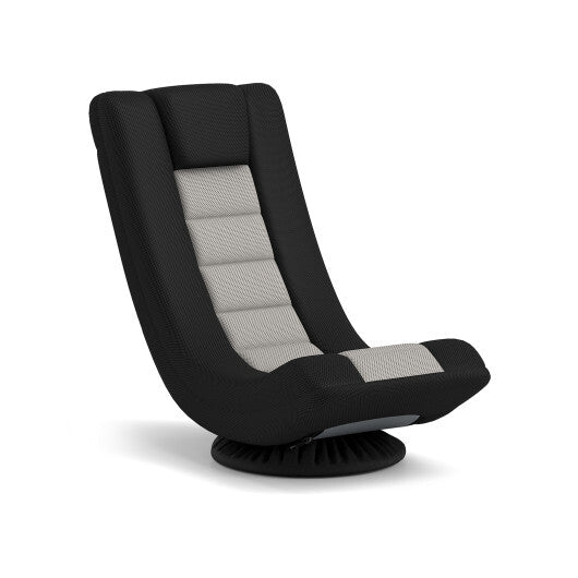 360? Swivel Gaming Chair with 4 Adjustable Position-Black and Gray