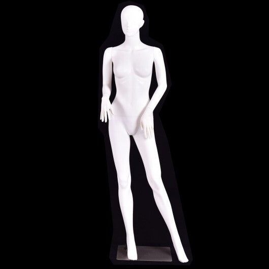 5.8 ft Plastic Female Mannequin Adjustable Detachable Manikin with Metal Stand
