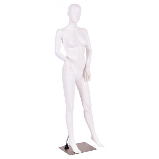 5.8 ft Plastic Female Mannequin Adjustable Detachable Manikin with Metal Stand