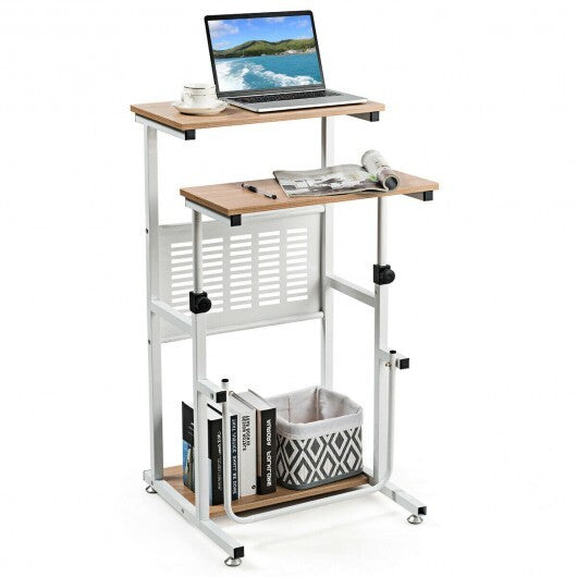 Standing Desk for Small Space Sit Stand Desk with Height Adjustable Desktop