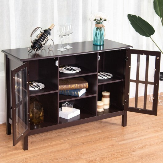 Wooden TV Stand Console Cabinet for 50 Inch TV-White