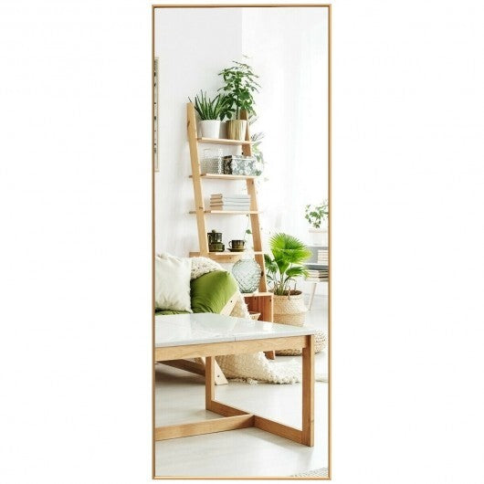 59 Inch Full Length Mirror Large Rectangle Bedroom Mirror-Golden