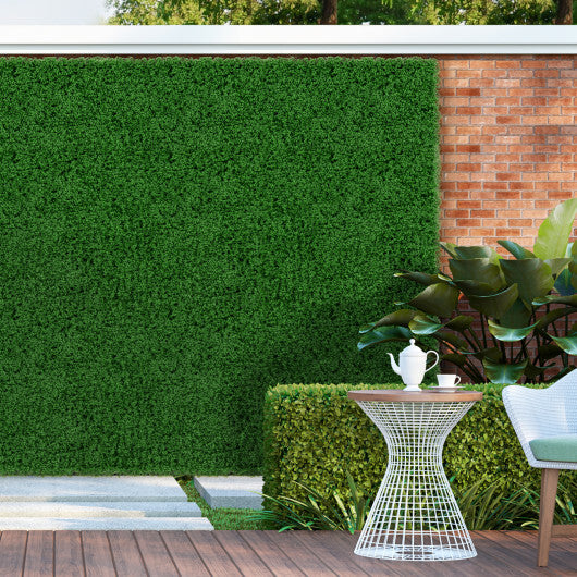 12 Pieces 20 x 20 inches Artificial Grass Wall Panels for Garden Yard Balcony-Light Green