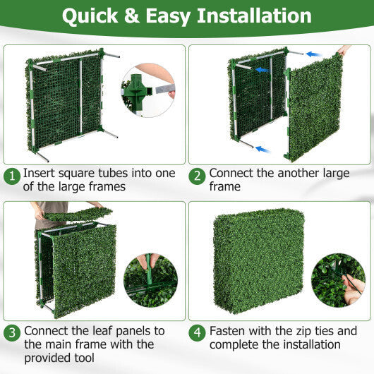 Faux Greenery Room Divider Decorative Privacy Screen Fence Hedge Wall-M
