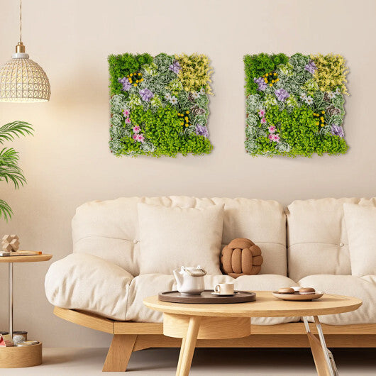 20" x 20" 3D Hanging Succulents with 10 Types of Mixed Faux Plants for Balcony Home