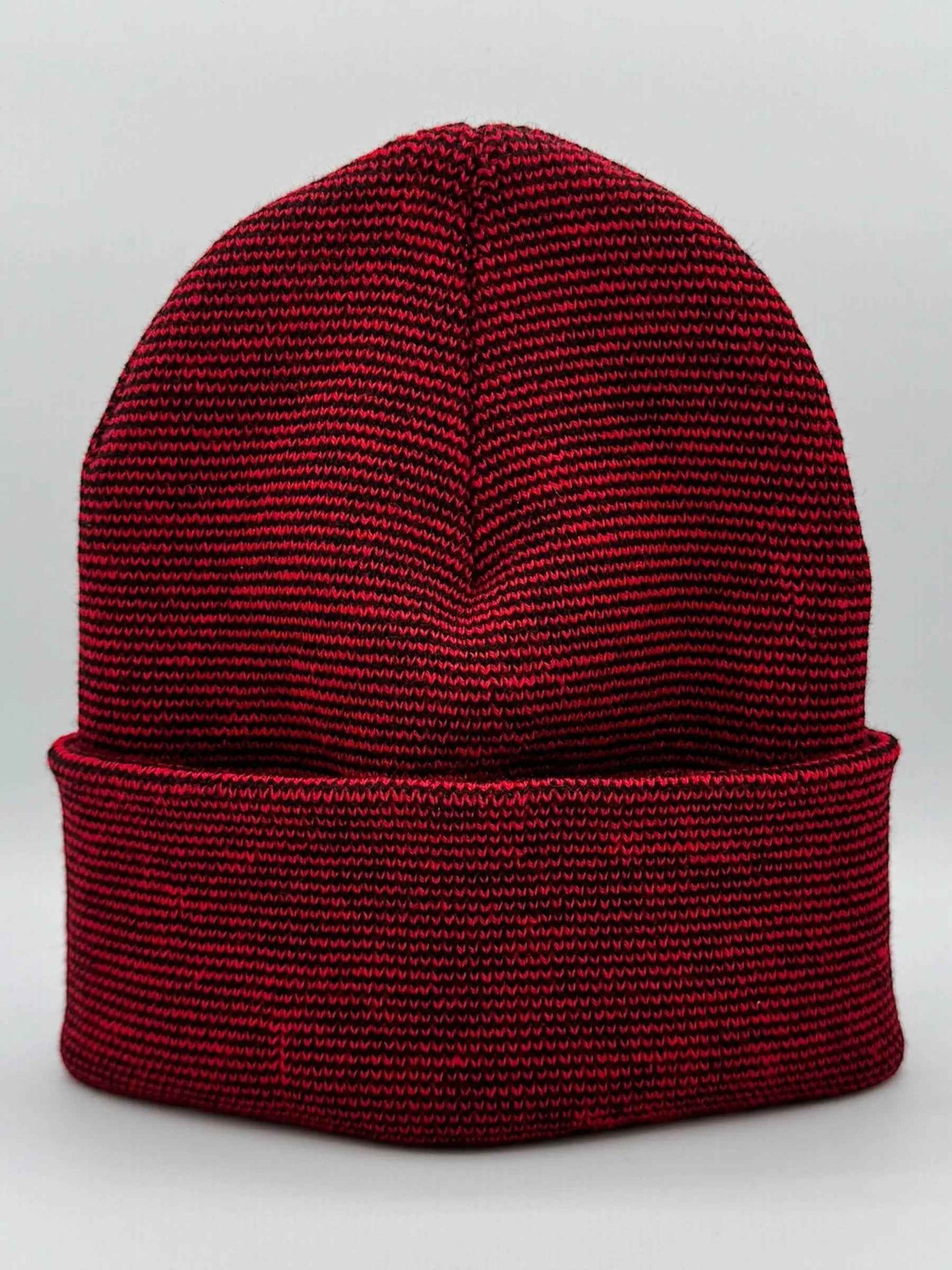 Haakwear New York Classic Fusion Cuffed Beanie / Hat, Made in USA (Limited Edition) - Black / Red Fusion