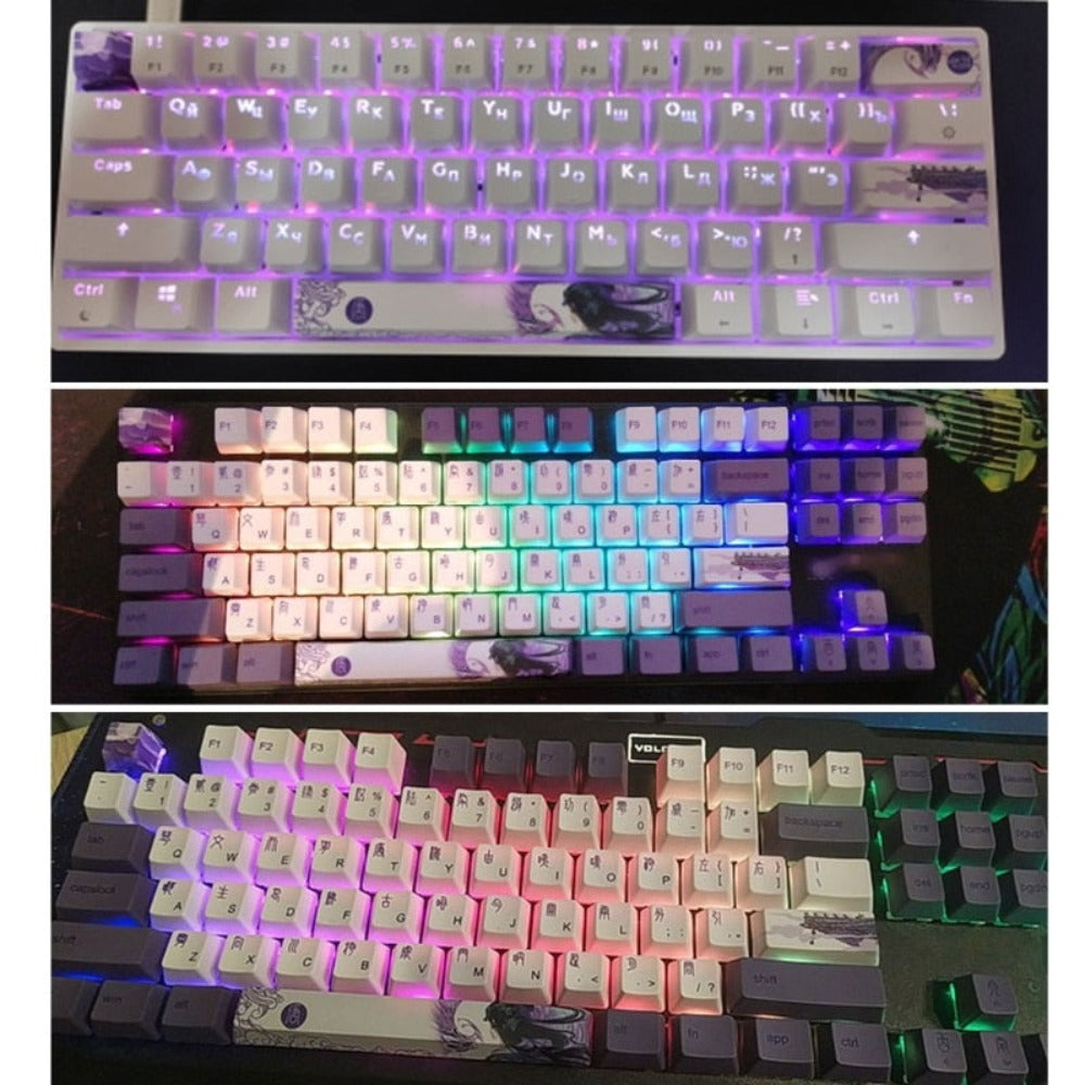 Animated Theme 4 Pieces Keycap Set