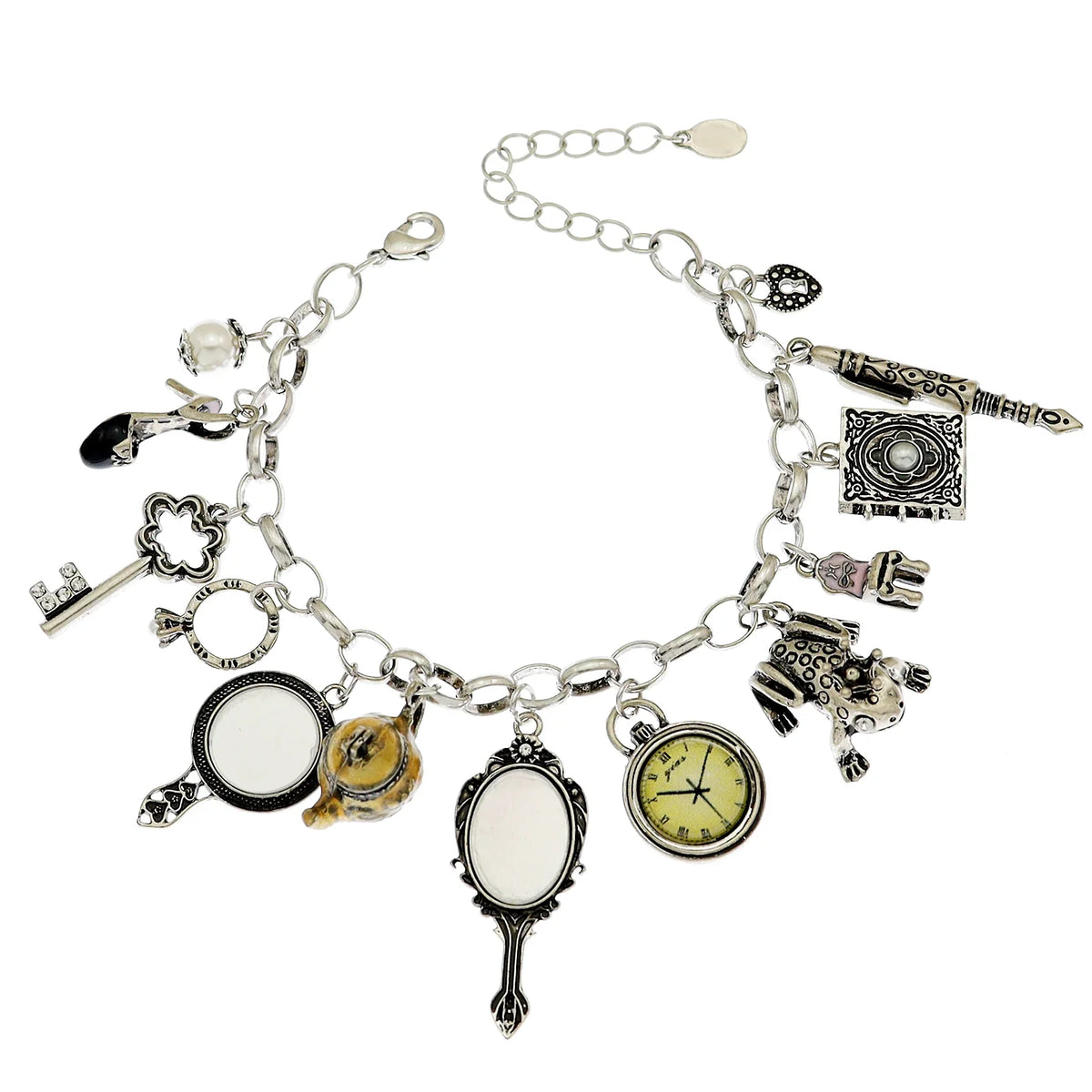 Clearance_Cat Pendant Charm Chain Link Bracelets For Women Cowgirl Cuff Bangles Fashion Jewelry Egyptian Bastet Pulseira Accesso