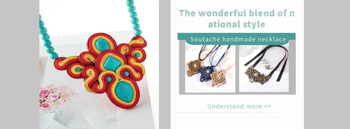 Fashion Handmade Jewelry Soutache Earrings Women Dangle Earrings Ethnic Boho Accessories Colorful Earring New Trendy Gift