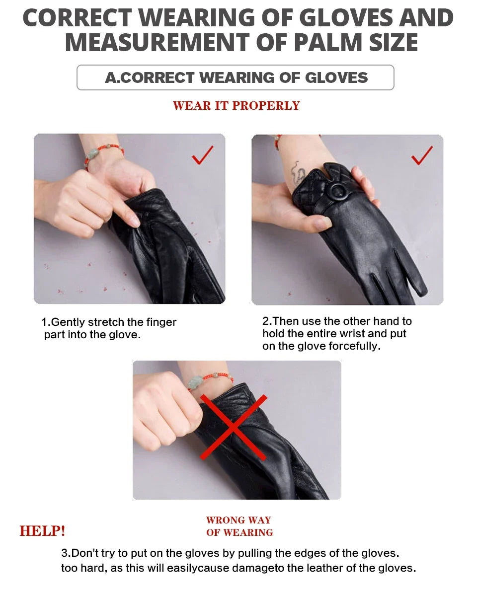 Fashion color Apparel Accessories women's leather gloves,comfortable short Women mitten,warm winter gloves women-2001