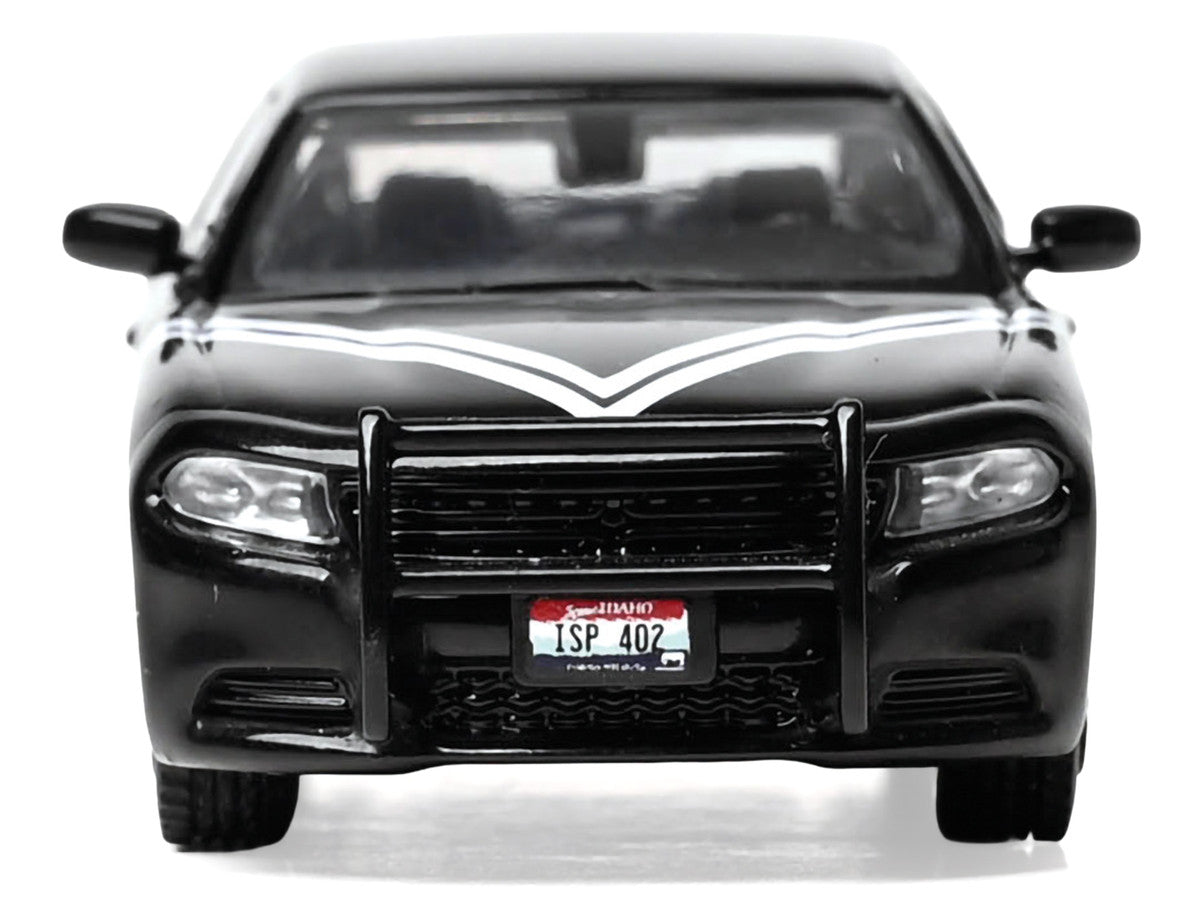 2023 Dodge Charger Pursuit "Idaho State Police" Black with White Stripes 1/64 Diecast Model by IXO Models